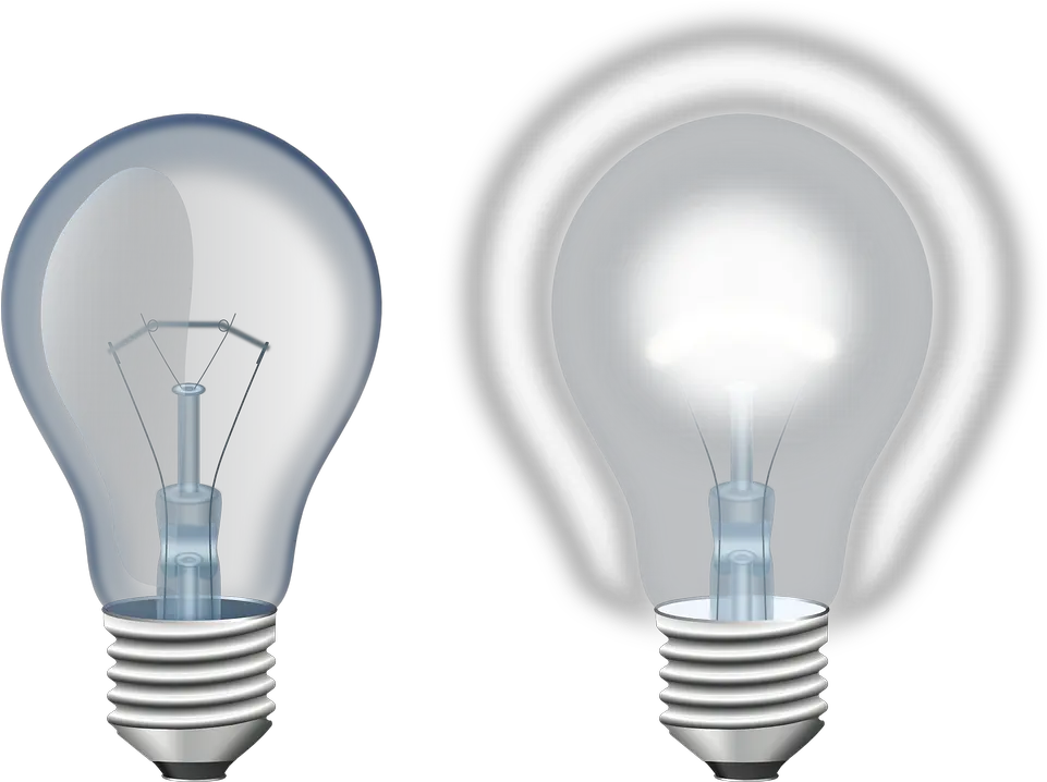 Light Bulb Electric Light Bulb On And Off Png Idea Light Bulb Png