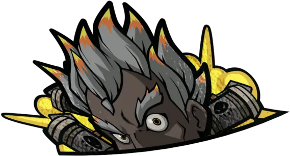 Junkrat Toasted Peeker Sticker Illustration Png Junkrat Png