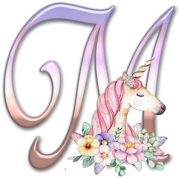 Buchstabe Letter M Unicorn Wallpaper S Love Images Happy Birthday Unicorn Png Unicornio Png