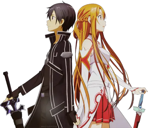 Transparent Kirito Asuna Kirito And Asuna Transparent Png Kirito Png