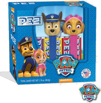 Pez Paw Patrol Candy Dispenser Twin Pack Chase Paw Patrol Gift Set Paw Patrol Png Paw Patrol Chase Png