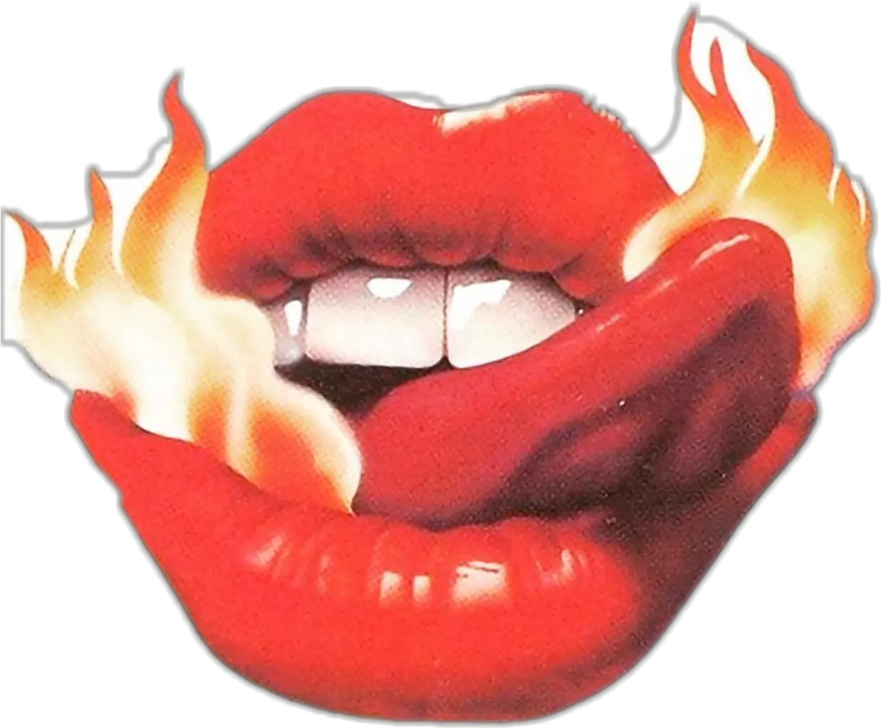 Flame Clipart Tongue Lips On Fire Transparent Png Tongue Transparent Background