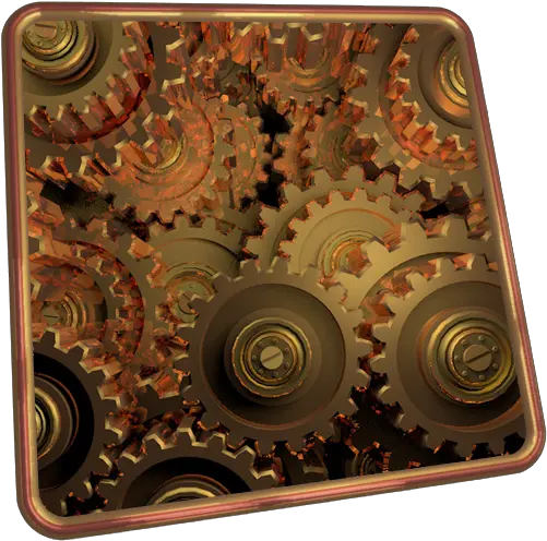 Golden Gears Live Wallpaper Apps On Google Play Antique Png Golden Steam Icon