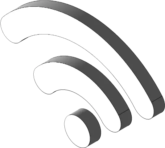 Wi Fi Logo 3d Cad Model Library Grabcad Language Png Wifi Icon Hider