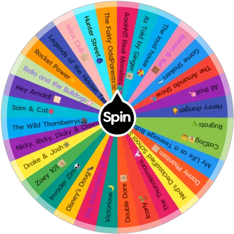 Nickelodeon Tv Shows Spin The Wheel App Dot Png Drake And Josh Transparent