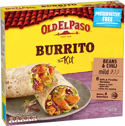 Chicken Burritos With Avocado Old El Paso Burrito Kit Png Burrito Png