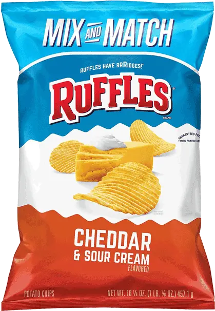 Ruffles Cheddar And Sour Cream Potato Chips 16125 Oz U2022 Thirstyrun Ruffles Cheddar And Sour Cream Png Bag Of Chips Png