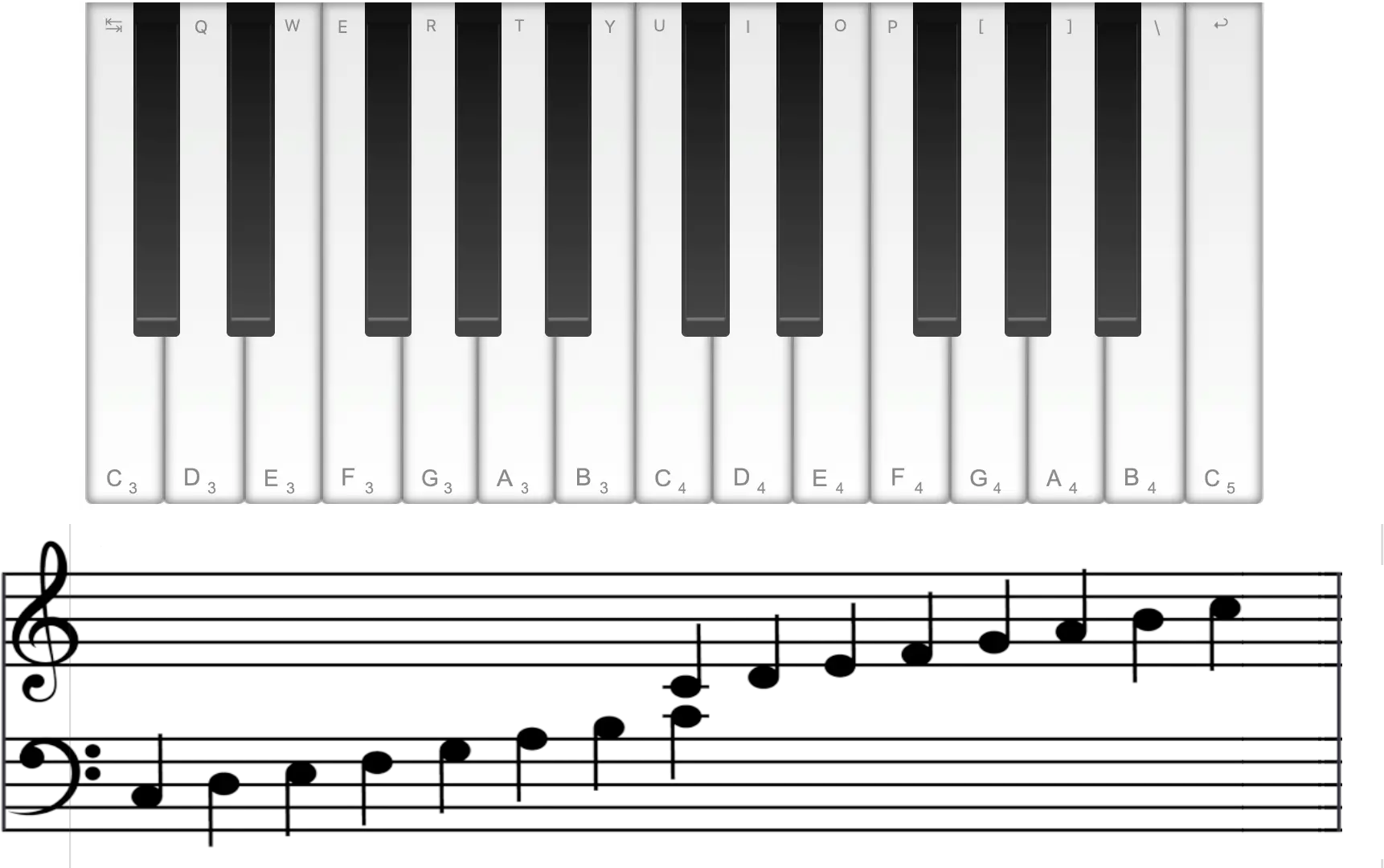 Virtual Piano The Online Simulator Piano Keyboard Notes Png Piano Keyboard Png