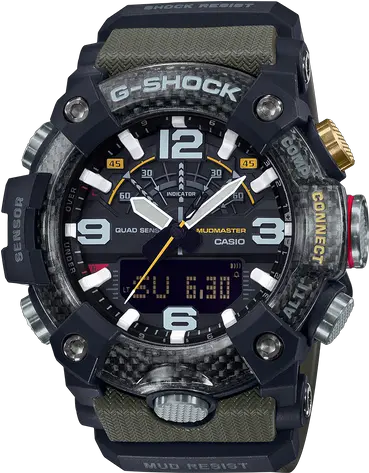 G Shock Mudmaster Master Of G Menu0027s Green Watch G Shock Gg B100 1a3 Png Green Thermometer Icon