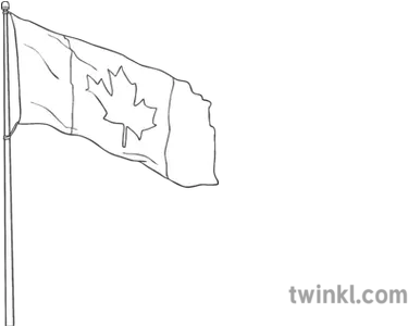 Canadian Flag Waving Canada Topics Ks2 Black And White Agua Fría Dibujo Png Canadian Flag Transparent