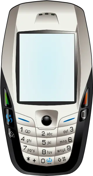 Nokia Cell Phone Blue Screen Clip Art Vector Nokia 6600 Vector Png Cell Phone Icon Blue