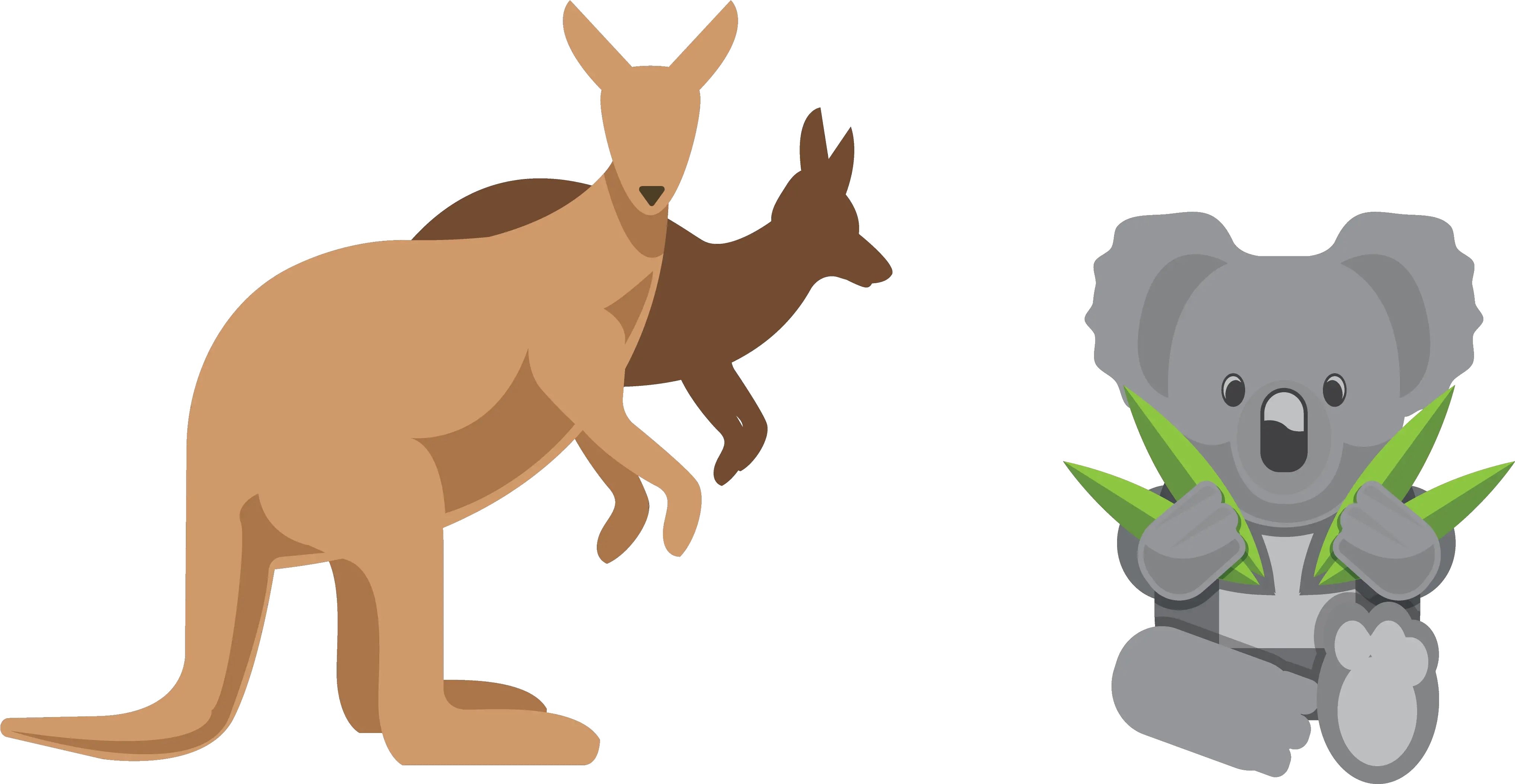 Download Australia Kangaroo Euclidean Koalas And Kangaroos Cartoon Png Koala Png