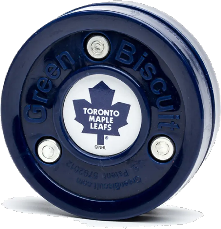 Green Biscuit Toronto Maple Leafs Stickhandling Training Puck Green Biscuit Maple Leafs Png Leafs Png