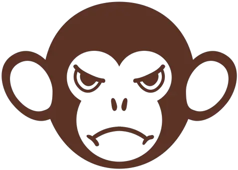 Monkey Angry Head Muzzle Flat Transparent Png U0026 Svg Vector Old World Monkeys Monkey Transparent