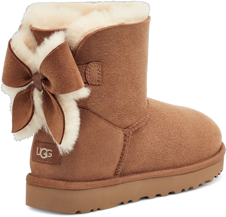 Ugg Womenu0027s Classic Heritage Bow Sheepskin Boots In Classic Heritage Bow Png Bow Wow Icon