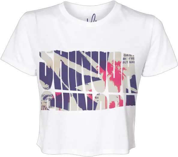 Palms Ripped Logo Cropped Ladies Tee Mike Shinoda Active Shirt Png Ripped Png