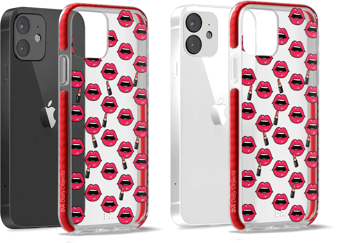 Dailyobjects Lipstick Icon Stride Red Clear Case Cover For Iphone 12 Mobile Phone Case Png Cover Mobile Icon