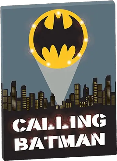 Dc Comics Batman Calling Batman Lightup Canvas Batman Png Bat Signal Png