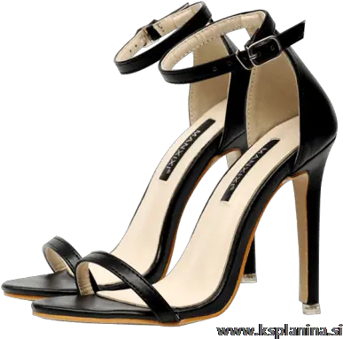 Download Hd Ankle Strap Mini Heel Sandals Black Sandal Ankle Strap Heel Sandals Black Png Heel Png