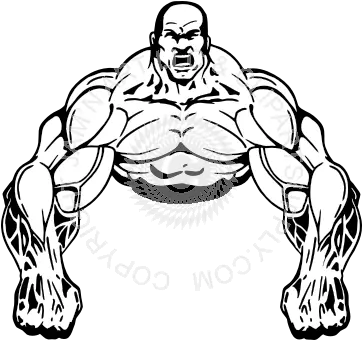 Png Free Muscle Man Line Art For Cartoon Muscle Man Png Body Builder Png