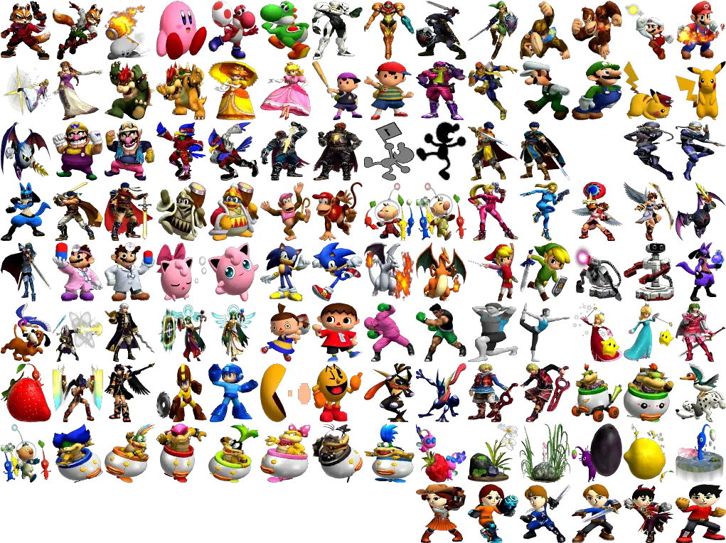 Super Smash Bros Melee Trophies Smash Bros Everyone Is Here Render Png Smash Bros Png