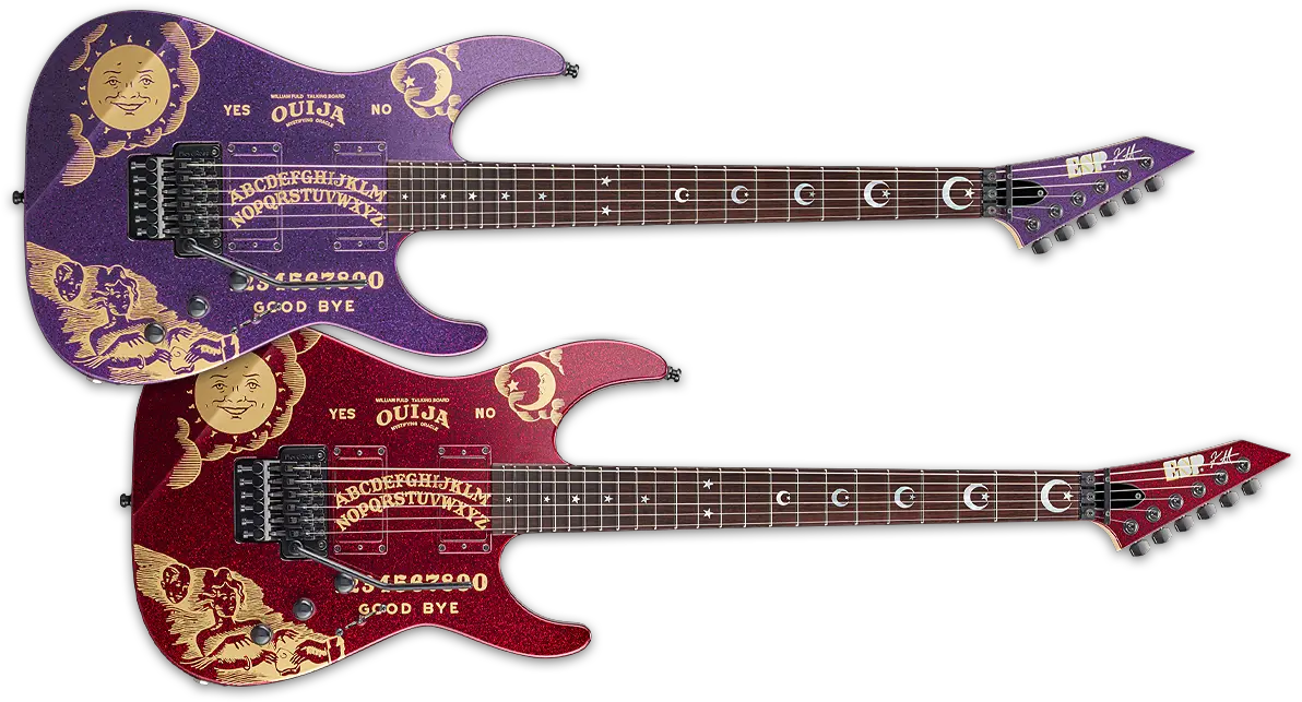 Kirk Hammett Sparkle Ouija Collection Esp Ltd Kirk Hammett Ouija Png Ouija Board Png