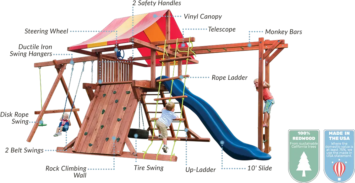 Pot Ou0027 Gold Playset With Monkey Bars U0026 Tire Swing Kids Swing Png Pot Of Gold Transparent