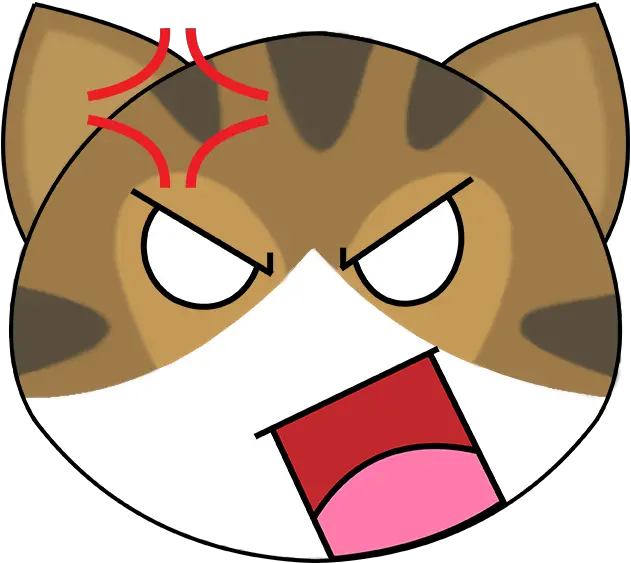 Elliot Angry Face Cartoon Clipart Full Size Clipart Angry Anime Cat Png Angry Face Png