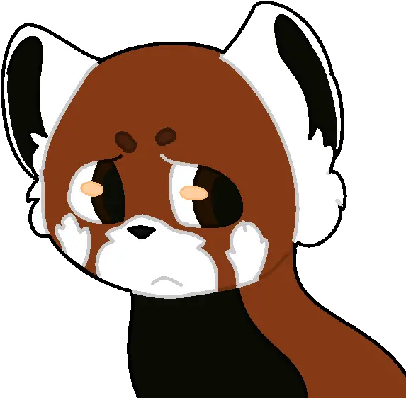 Drawing Pandas Eye Red Panda Drawing Sad Clipart Full Perler Beads Red Panda Png Panda Face Png