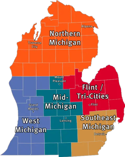The Thumb Png Michigan Outline Transparent