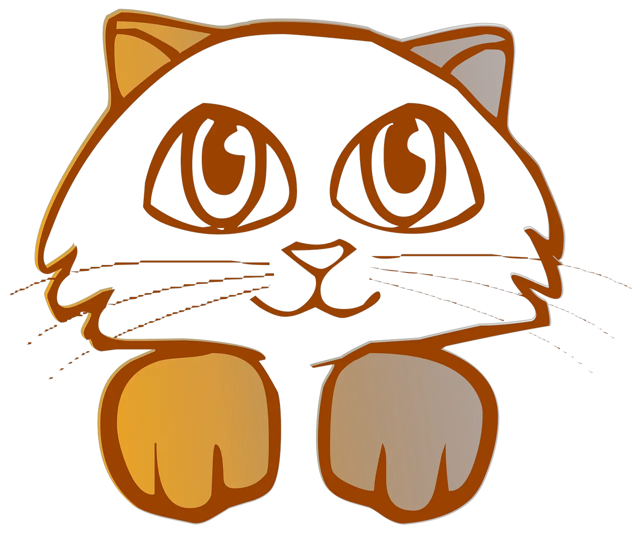 Kittens Clipart Orange Kitten Full Size Png Download Seekpng Outline Images Of Cartoon Cats Kittens Png