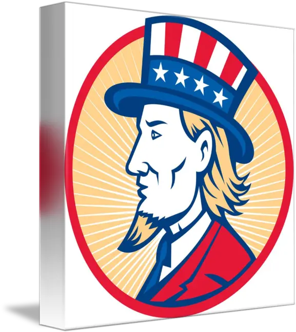 Uncle Sam American Side Uncle Sam Side Face Png Uncle Sam Hat Png