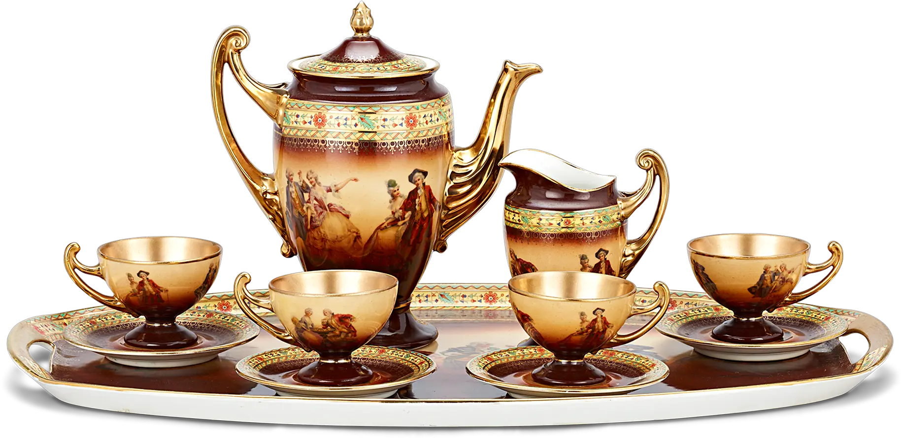 Download Bohemian Porcelain Tea Set Teapot Full Size Png Tea Pot Images Png Teapot Png