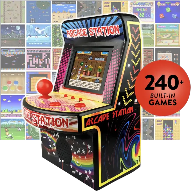 Mini 16 Bit Retro Arcade Machine With 250 Preloaded Classic Arcade Cabinet Png Arcade Machine Png