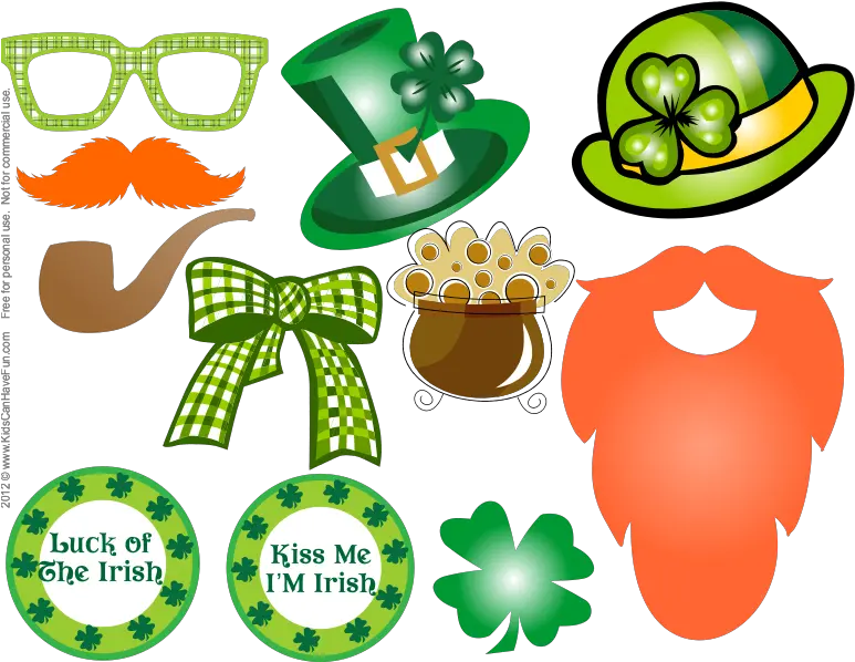 Leprechaun Hat Props Archives U2022 Kidscanhavefun Blog St Day Photo Booth Props Printable Png Leprechaun Hat Transparent