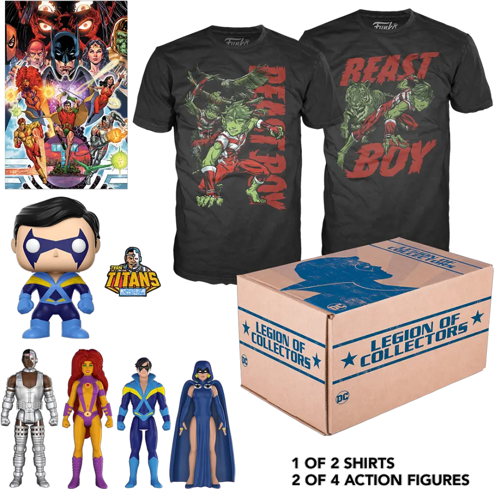 Dc Legion Of Collectors Teen Titans Subscription Box Funko Dc Legion Of Collectors Png Teen Titans Png