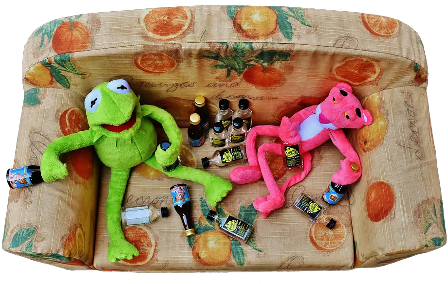 Kermit The Pink Panther Friends Free Photo On Pixabay Drunk Pink Panther Png Kermit Png