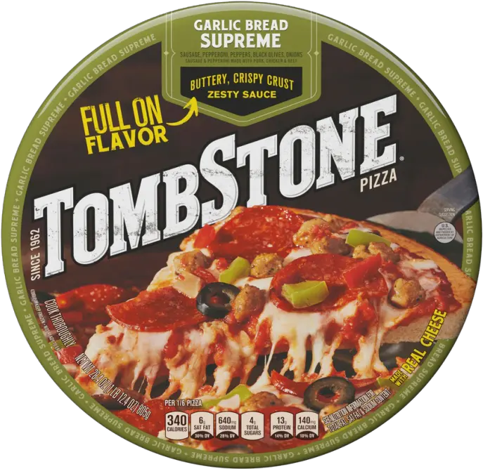 Download Garlic Bread Pizza Tombstone Cheese Pizza Hd Png Tombstone Supreme Pizza Garlic Bread Png