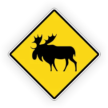 Products Signs Traffic U0026 Road Warning Animal Road Crossing Signs Alberta Png Warning Sign Transparent