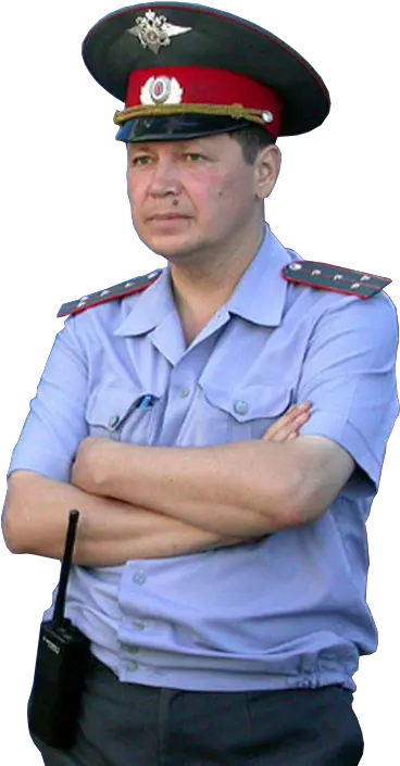 Disapproving Russian Policeman Russian Police Png Soviet Hat Transparent