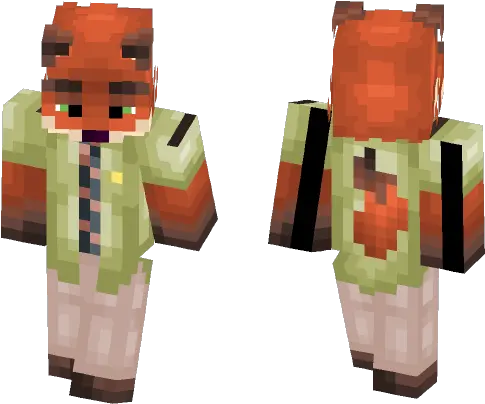 Download Nick Wilde Zootopia Minecraft Skin For Free Minecraft Skins Skater Girl Png Nick Wilde Png