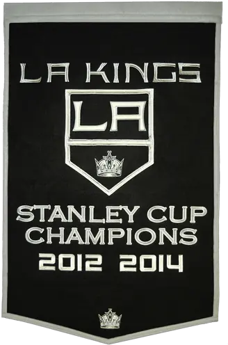 Los Angeles Kings Stanley Cup Championship Dynasty Banner With Hanging Rod Banner Png Stanley Cup Logo