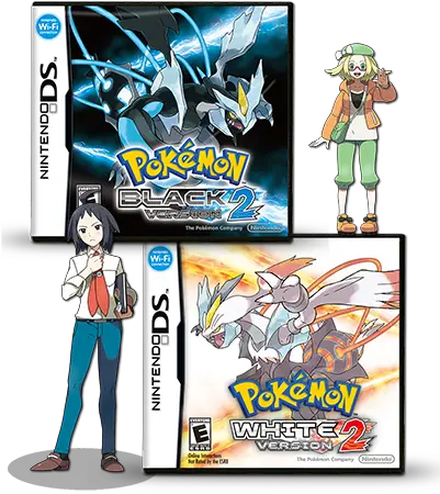 News Pokémon Black Version 2 White And Pokemon Black 2 Box Art Png Pokemon Black 2 Logo