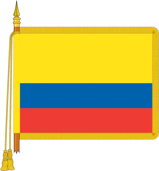Ceremonial Colombia Flag Gold Fringe Uk Flag Png Colombia Flag Png