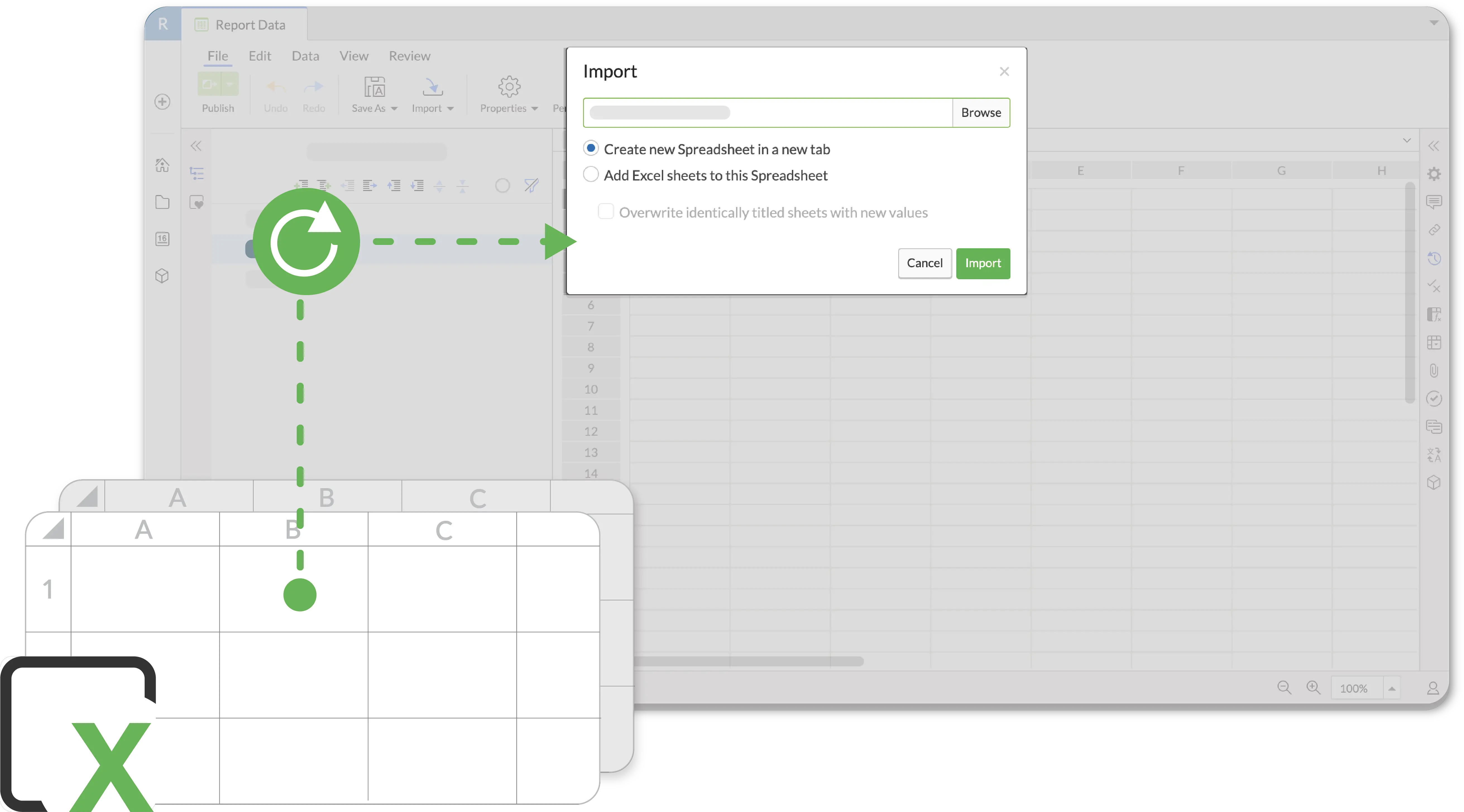 Intro To Spreadsheets Dot Png Excel Import Icon