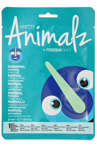 Pretty Animalz Narwhal Sheet Mask Png