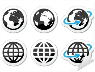 Globe Earth Vector Icons Set With Flamingo Park Pool Png Vector Globe Icon Set