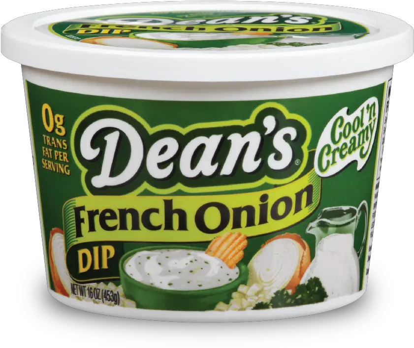 Deanu0027s Dip French Onion French Onion Dip Green Container French Onion Dip With Bacon Png Dip Png