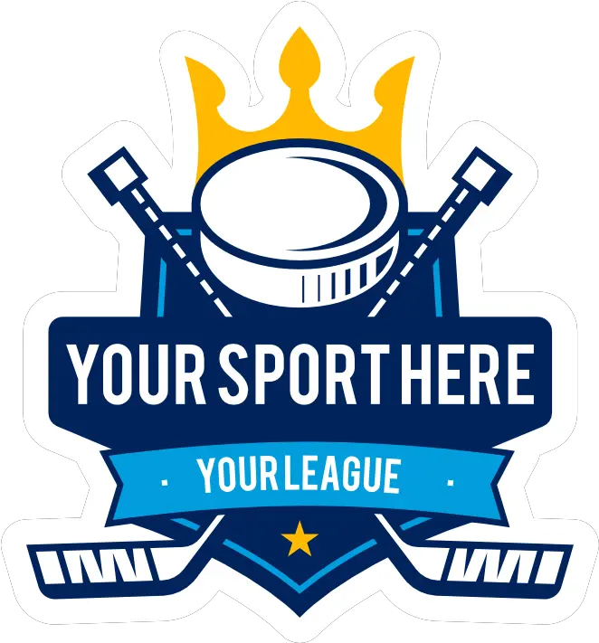 Custom Hockey Puck With Crown Sticker Post 2 Post Logo Png Hockey Puck Png