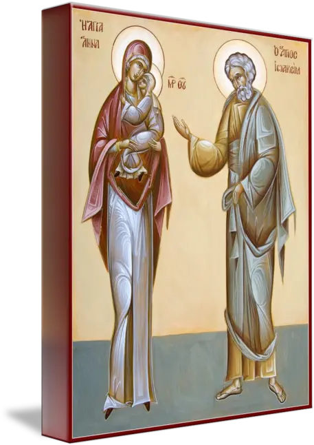 Sts Joachim And Anna By Julia Bridget Hayes Prophet Png Byzantine Icon Of Mary